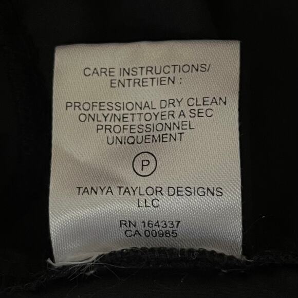 Tanya Taylor Faye Ruffle-Sleeve A-Line Midi Dress - Black - Size M - Picture 6 of 6